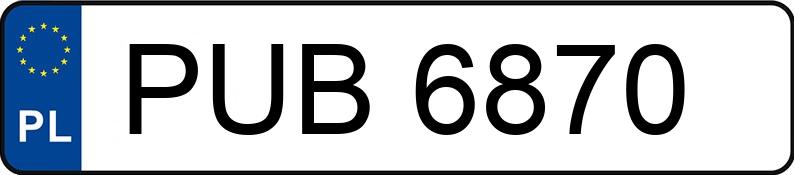 Numer rejestracyjny PUB 6870 posiada VOLKSWAGEN L - PUB6870