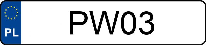 Die Registrierungsnummer PW 03 hat NISSAN 100 NX Kat. GTI - PW03