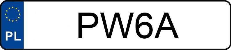 Numer rejestracyjny PW 6A posiada JEEP WRANGLER - PW6A