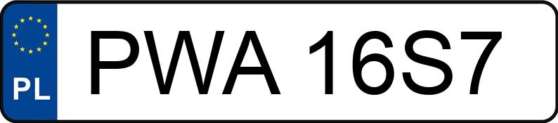 Numer rejestracyjny PWA16S7 posiada AUDI A4 1.9 TDi Kat. MR`05 E3 8E A4 1.9 TDi Kat. MR`05 E3 8E