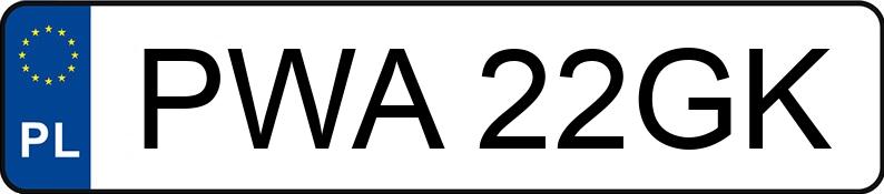 Numer rejestracyjny PWA 22GK posiada BMW 530i Kat. E34 530i Kat. E34 - PWA22GK