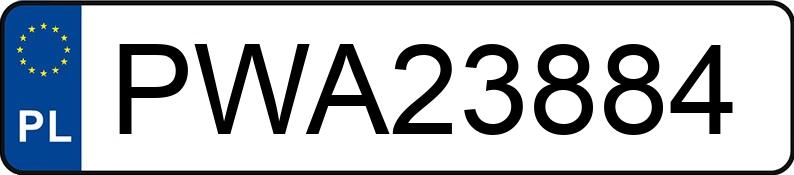 Numer rejestracyjny PWA 23884 posiada FORD TRANSIT - PWA23884