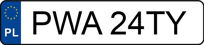 Il numero di registrazione PWA 24TY ha PEUGEOT Skutery do 50 ccm Speedfight 2 R 50 - PWA24TY