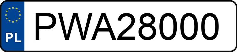 Numer rejestracyjny PWA 28000 posiada TOYOTA AURIS - PWA28000 Numer rejestracyjny PWA 28000 posiada TOYOTA AURIS - PWA28000
