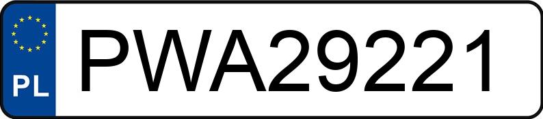 Numer rejestracyjny PWA 29221 posiada OPEL CORSA - PWA29221