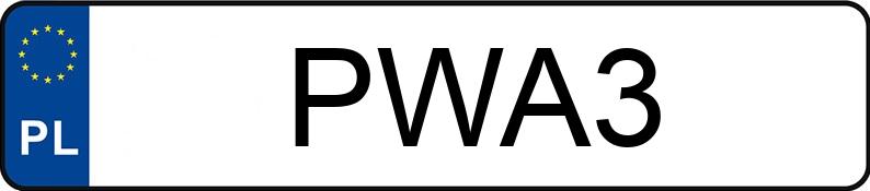 Numer rejestracyjny PWA 3 posiada TOYOTA RAV 4 3.5 MR`06 E4 - PWA3 Numer rejestracyjny PWA 3 posiada TOYOTA RAV 4 3.5 MR`06 E4 - PWA3
