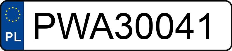 Numer rejestracyjny PWA 30041 posiada AUDI A4 - PWA30041