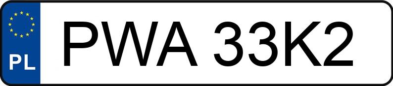 Numer rejestracyjny PWA 33K2 posiada VOLKSWAGEN GOLF - PWA33K2