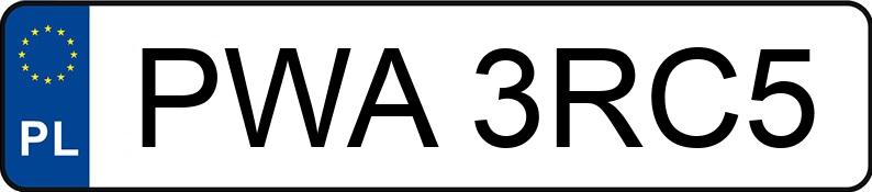 Numer rejestracyjny PWA 3RC5 posiada GOES TERROX500L CF400ATR-2L - PWA3RC5