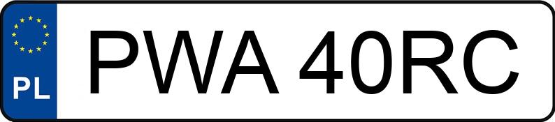 Numer rejestracyjny PWA 40RC posiada BODEX KIS 3W-A - PWA40RC Numer rejestracyjny PWA 40RC posiada BODEX KIS 3W-A - PWA40RC