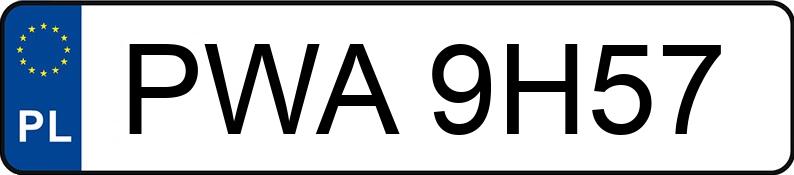 Numer rejestracyjny PWA 9H57 posiada PEUGEOT 206 1,4 KAT. - PWA9H57