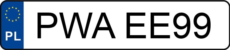 Numer rejestracyjny PWA EE99 posiada AUDI A6 Avant 2.7 TDi Kat. MR`04 E4 4F A6 Avant 2.7 TDi Kat. MR`04 E4 4F - PWAEE99