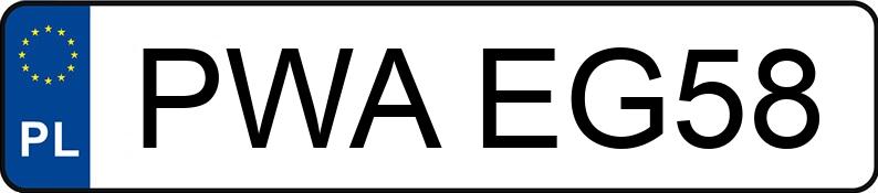 Numer rejestracyjny PWA EG58 posiada BMW X3 2.0 Diesel MR`04 E3 E83 X3 2.0 Diesel MR`04 E3 E83 - PWAEG58