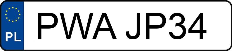 Numer rejestracyjny PWA JP34 posiada VOLKSWAGEN PASSAT 1.9 TDI - PWAJP34