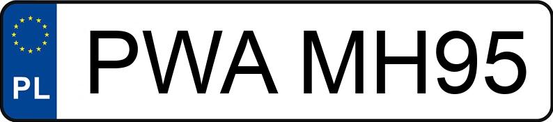 Numer rejestracyjny PWA MH95 posiada BMW 520i Kat. MR`03 E3 E60 520i Kat. MR`03 E3 E60 - PWAMH95