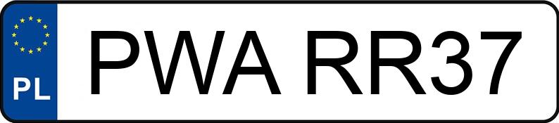 Numer rejestracyjny PWA RR37 posiada HONDA CIVIC 1,4 KAT. - PWARR37