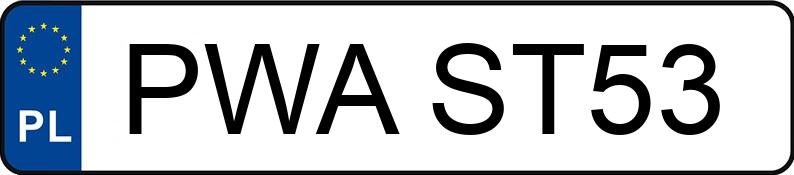 Numer rejestracyjny PWA ST53 posiada OPEL ASTRA - PWAST53