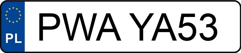 Numer rejestracyjny PWA YA53 posiada OPEL CORSA - PWAYA53 Numer rejestracyjny PWA YA53 posiada OPEL CORSA - PWAYA53