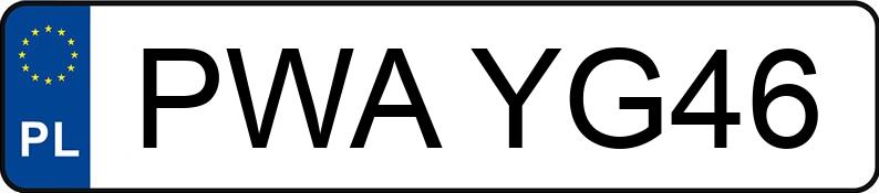 Numer rejestracyjny PWA YG46 posiada FSO-WARSZAWA POLONEZ CARO - PWAYG46