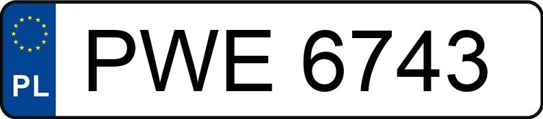 Numer rejestracyjny PWE 6743 posiada HONDA CRX CRX - PWE6743