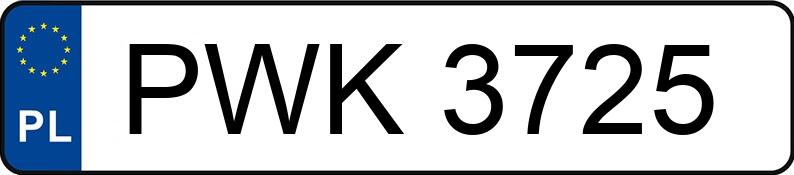 Numer rejestracyjny PWK 3725 posiada OPEL KADETT - PWK3725