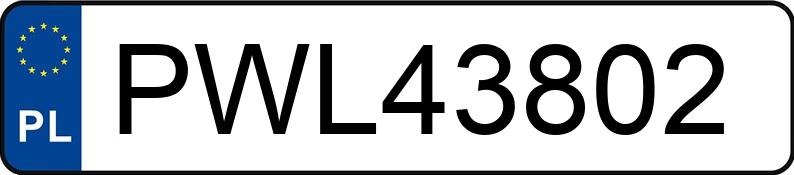Numer rejestracyjny PWL 43802 posiada AUDI A3 - PWL43802