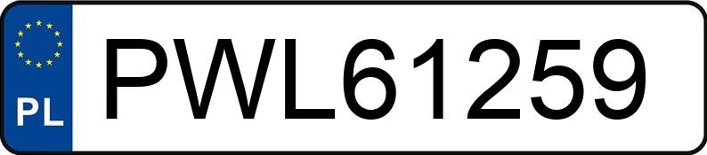 Numer rejestracyjny PWL 61259 posiada BMW 325i MR`04 E3 E90 325i MR`04 E3 E90 - PWL61259