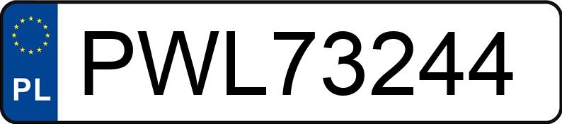 Numer rejestracyjny PWL 73244 posiada MITSUBISHI LANCER - PWL73244