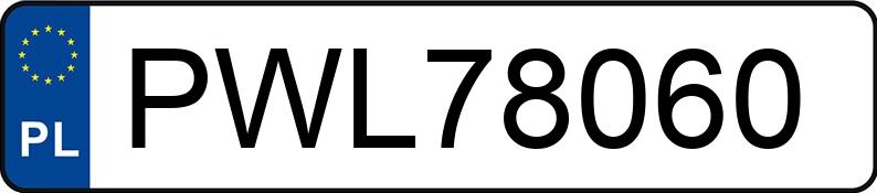 Numer rejestracyjny PWL 78060 posiada VOLKSWAGEN GOLF - PWL78060