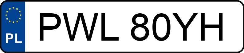 Numer rejestracyjny PWL 80YH posiada SAM - - PWL80YH Numer rejestracyjny PWL 80YH posiada SAM - - PWL80YH