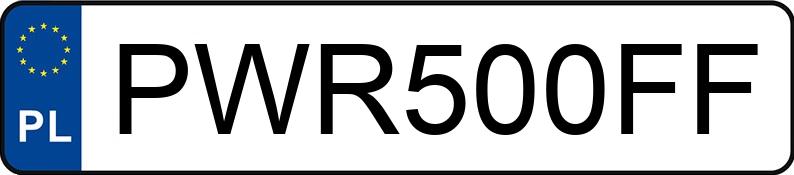 Numer rejestracyjny PWR 500FF posiada INFINITI Q60 - PWR500FF