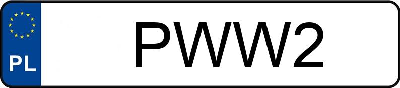 Numer rejestracyjny PWW 2 posiada DODGE CHALLENGER - PWW2