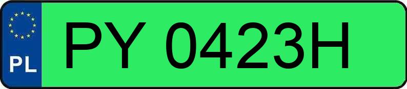 Numer rejestracyjny PY 0423H posiada TESLA MODEL 3 - PY0423H Numer rejestracyjny PY 0423H posiada TESLA MODEL 3 - PY0423H