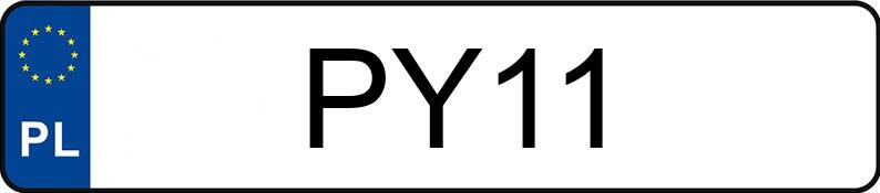 Numer rejestracyjny PY 11 posiada DODGE Challenger MR`19 Scat Pack WIDEBODY - PY11