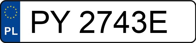 Numer rejestracyjny PY 2743E posiada PORSCHE CAYENNE - PY2743E