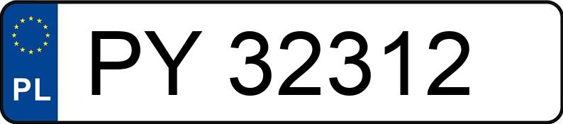 Numer rejestracyjny PY 32312 posiada BMW 530i MR`16 E6d G30 xDrive Steptronic - PY32312