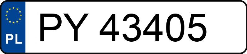 Numer rejestracyjny PY 43405 posiada BMW 325D - PY43405