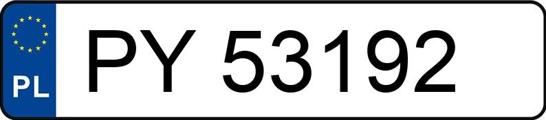 Numer rejestracyjny PY 53192 posiada VOLKSWAGEN TOURAN - PY53192
