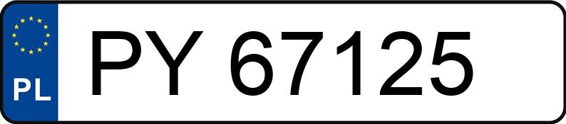 Numer rejestracyjny PY 67125 posiada FIAT BRAVO - PY67125 Numer rejestracyjny PY 67125 posiada FIAT BRAVO - PY67125