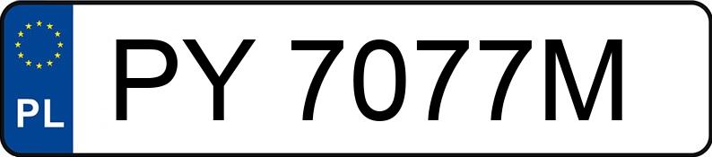 Numer rejestracyjny PY 7077M posiada AUDI RS 3 SPORTBACK - PY7077M