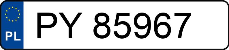 Numer rejestracyjny PY 85967 posiada PORSCHE PANAMERA TURBO E-HYBRID - PY85967