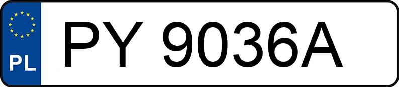 Numer rejestracyjny PY 9036A posiada MG MG ZS - PY9036A Numer rejestracyjny PY 9036A posiada MG MG ZS - PY9036A