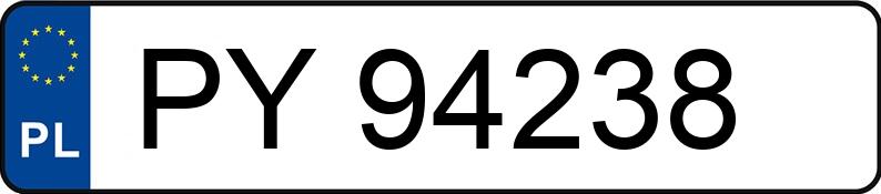 Numer rejestracyjny PY 94238 posiada TOYOTA PRIUS - PY94238 Numer rejestracyjny PY 94238 posiada TOYOTA PRIUS - PY94238