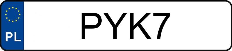 Numer rejestracyjny PYK 7 posiada CHEVROLET CAMARO - PYK7 Numer rejestracyjny PYK 7 posiada CHEVROLET CAMARO - PYK7