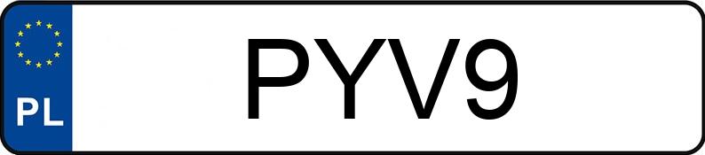 Numer rejestracyjny PYV 9 posiada CADILLAC FLEETWOOD - PYV9