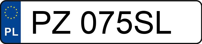 Numer rejestracyjny PZ 075SL posiada FIAT 500 1.2 MR`07 E5 Lounge - PZ075SL