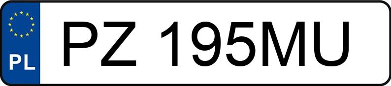 Numer rejestracyjny PZ 195MU posiada VOLKSWAGEN TRANSPORTER 1.9D - PZ195MU