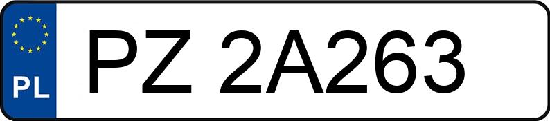 Numer rejestracyjny PZ 2A263 posiada VOLKSWAGEN PASSAT - PZ2A263