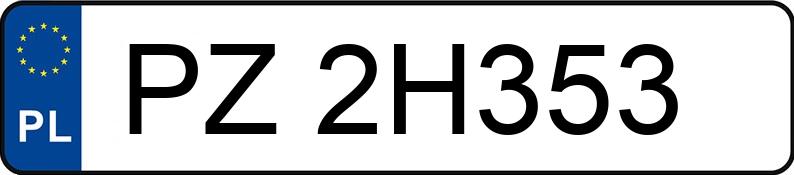 Numer rejestracyjny PZ 2H353 posiada VOLKSWAGEN GOLF - PZ2H353
