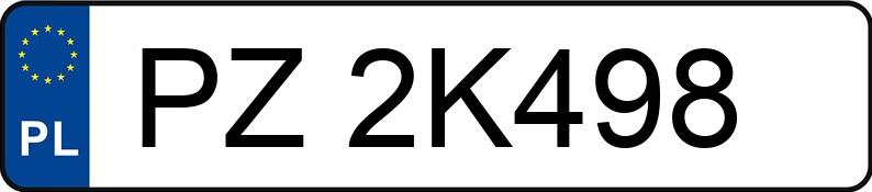 Numer rejestracyjny PZ 2K498 posiada TEMARED --- - PZ2K498